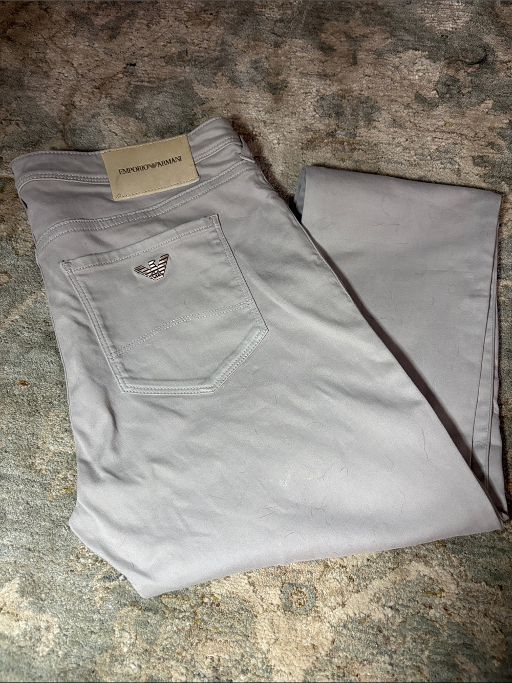 Emporio Armani Women’s Slim Straight Jeans in Pale Gray